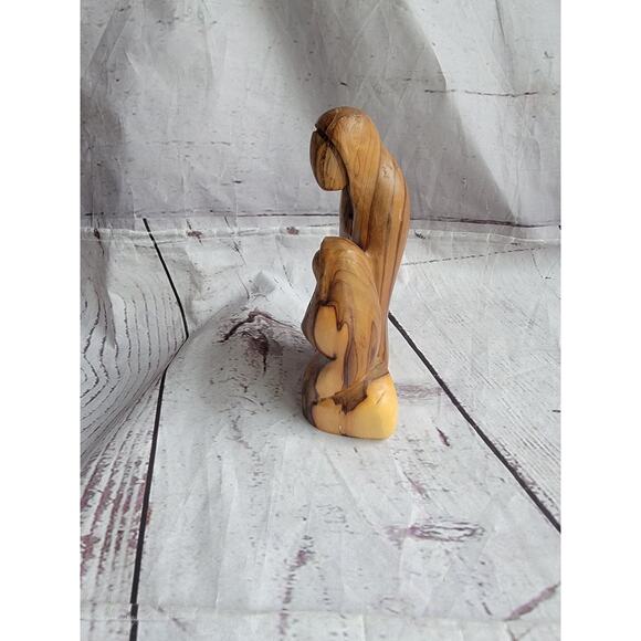 Holy Family Olive Wood Joseph Mary Baby Jesus 5in Hand Carved Religious Figurine - Picture 6 of 8